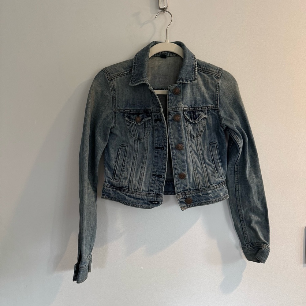 American Eagle Outfitters Blue Denim Jacket Y2K Revival Grunge Cottagecore XS